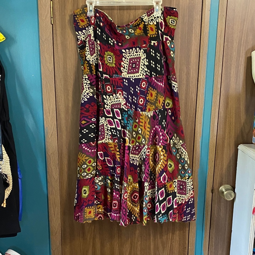 Ruby Rd. Multicolor Geometric Skirt EUC